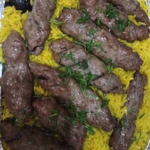 وجبه رز مع كيلو كفته مشويه بلدي الوجبه ٦٥٠